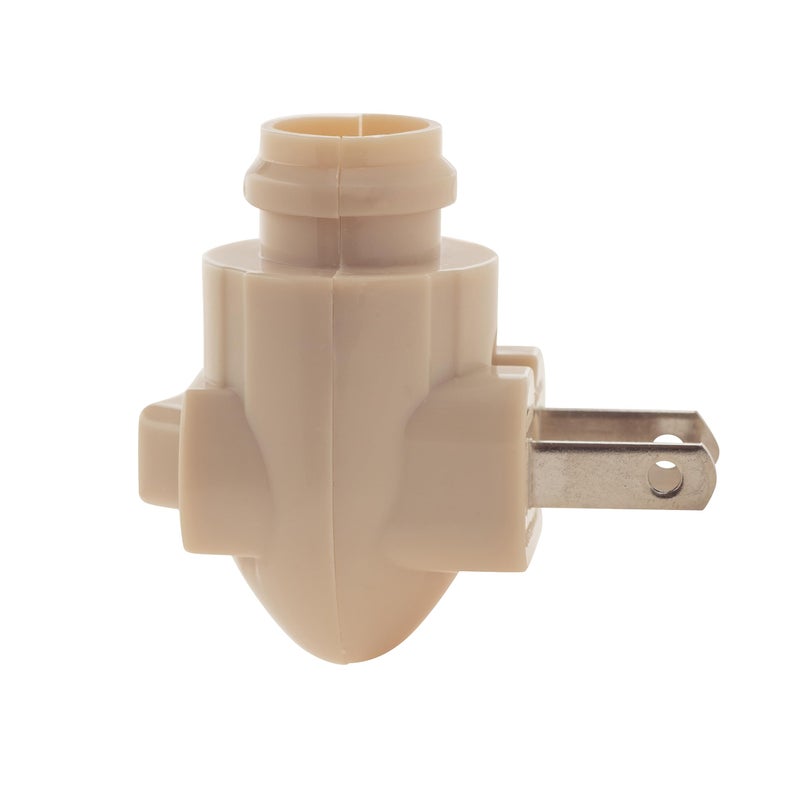 Creative Hobbies Plug in Night Light Module with Shade Mounting Clip, Ivory Plastic Nightlight Base, UL Listed, Great for Making Your Own Decorative Night Lights, Pack of 10 Sets - Image 5